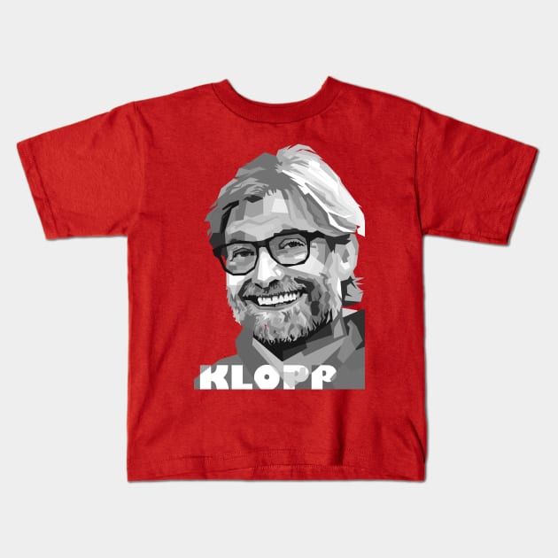 Jurgen klopp greyscale Kids T-Shirt by Danwpap2